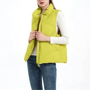 ZOSLEY Down Vest for Women, Stand Collar Lightweight Zip Padded Gilet